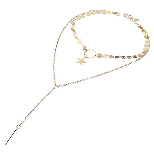 Image of Yellow Chimes Fashion Collection Fancy Party Ware Choker Necklace Gold-Plated Plated Stainless Steel Necklace for Women and Girls