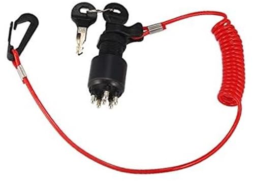 Szwaldaper Conjunto de Interruptor de Encendido con cordón for Llave 175974 5005801 Barco Bloqueo del Interruptor de Encendido del Coche