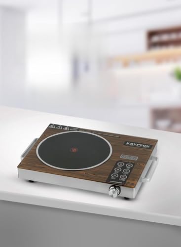 Image of Krypton Digital Infrared Cooker, Single Cooking Hob, Burner With Adjustable Temperature, Energy Saving | 2000W, KNIC6024 Brown /2 Years Warranty