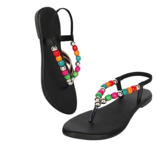 Stylish Women Canvas Flats with EVA Sole | Open Back Trendy Sandals for Girls | Lightweight Comfortable Ladies Casual Footwear for Daily Black 7-picture-35
