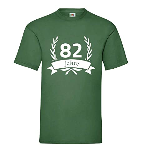 T-shirt 82 ans en vert bouteille XXXL : style laurier pour homme