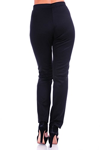 SR Women's Solid Stretch Straight Leg Slim Fit Pants, 3X, Black3