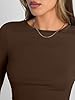 Trendy Queen Womens Long Sleeve Shirts Crop Tops F... #4