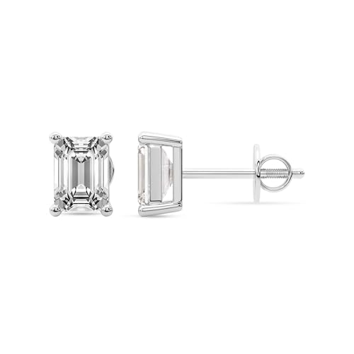 1 Carat- 12 Carat Lab Grown Diamond Earrings | IGI Certified Solitaire Lab Diamond Stud Earrings 4 Prong | FG VS | 14K Gold | Friendly Diamonds