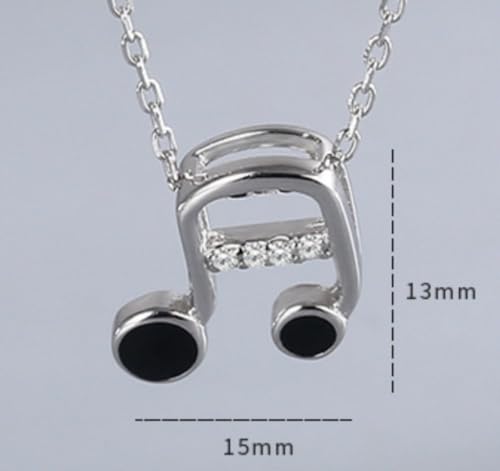 Pendentif clé de sol en argent de qualité supérieure et zircone cubique - 2