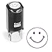 Smiley FACE - ExcelMark Self-Inking Round Teacher Stamp - Purple Ink