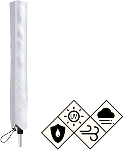 Schutzhülle für Wäschespinne,Wasserdichte Wäschespinne Schutzhülle,Reißfest Oxford-Gewebe Universal Abdeckung für Wäscheschirm Schutz für Wäschespinne mit Reißverschluss & Kordelzug,Silber 168*30*30cm