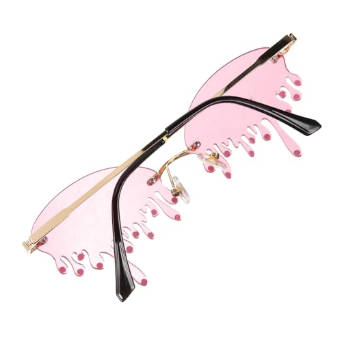 Lunettes délirer décoratives ornées de strass bleu étincelants