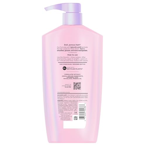 L'Oreal Paris Elvive Glycolic + Gloss Shine Boosting Conditioner, Cleanses and Smooths Dull, Porous Hair Into High-Shine, Glossy Hair, 28 Fl Oz - image 8