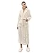 SDCVRE Accappatoio invernale,Abito da notte accappatoio da donna Abito di flanella Abito da donna con scialle in peluche corallino allungato invernale Accappatoio a maniche lunghe, Bianco, M