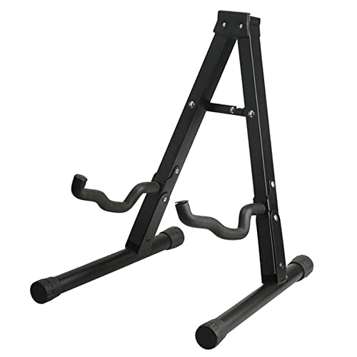 CHUANGRUN Guitar Stand, Folding Universal A Frame Stand Adjustable Guitar Stand, Easy to Carry Mini Stand for All Guitars, Ukulele, Violin, Banjo, Vertical Instrument Display Rack for Home or Studio