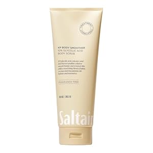 Saltair KP Body Scrub. 10% Glycolic Acid Treatment with Volcanic Sand and Plant Moisturizers. Fragrance-Free Physical Chemical Exfoliator. Exfoliating Body Scrubber for Rough Bumpy Skin, 10oz.