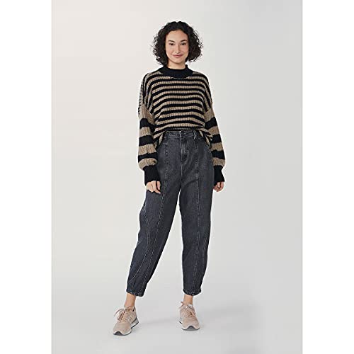 Calça Jeans Feminina Slouchy Cintura Alta