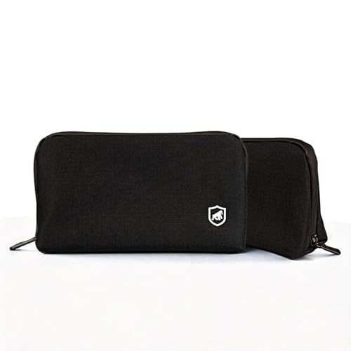 Gshield Necessaire Organizadora para Viagem com Divisórias Internas para Acessórios, Zíper Reforçado e Vedado Resistente à Água, Discovery Preta