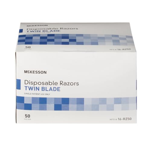 Image of McKesson Personal Razor Single Edge Twin Blade Blue 50 per Box 16-RZ50