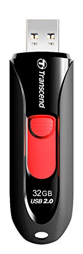 Image of Transcend JetFlash 590 32GB USB 2.0 Flash Drive, 5-Year Limited Warranty, Black (TS32GJF590K)