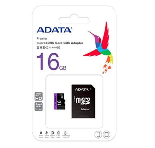 Tarjetas De Memoria, Personal Computer PSA Kit 10 Micro SD 16GB Clase 10 AUSDH16GUICL10-RA1 Color Negro con Morado Alta Resistencia Al Frío Calor E Insensibles A Los Rayos X COMPUTO Y PAPELERIA