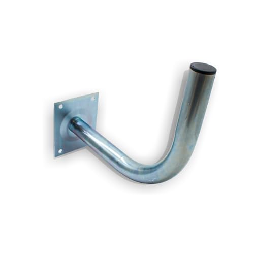 DOJA Barcelona | Soporte Antena Pared | Pack 1 | Mastil Antena Pared en L | Ø 38mm | 33 X 25cm | Soporte Antena TV en Acero...