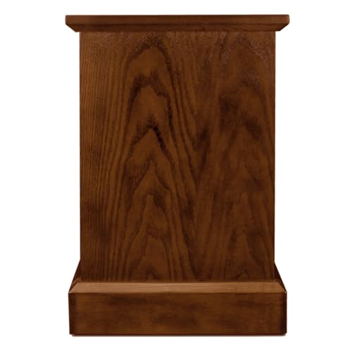 Image of Leick Home Mission Cabinet End Table, 15 inch, Mission Oak