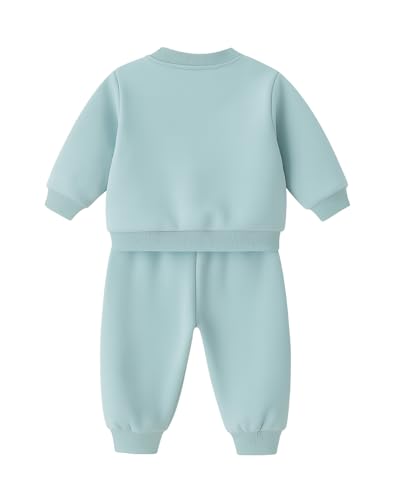 Image of Bold N Elegant Kids Fleece Lined Winter T-Shirt Jogger Set Warm Sweatshirt Pants | Stylish Astronaut Print Winter Co-ord Set for Infant Toddler Teedler Boys n Girls