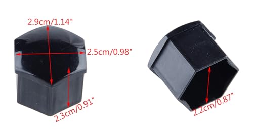 Kit de tapa de la cubierta del perno de la tuerca de la rueda de coche 22mm 4