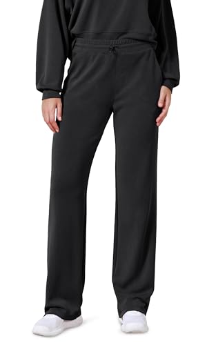 ODODOS Women's Modal Soft Wide Leg Pants with Pockets Adjustable Shockcord High Waist Casual Lounge Pants-27/29/31