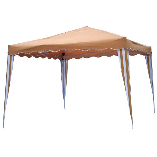 GARDEN DELUXE - Cenador Gazebo Plegable De Acero Y Tela Jardin Camel