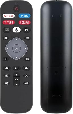 URMT26RST004 Voice Replacement Remote fit for Philips TV 65PFL5504/F7 65PFL5604/F7 65PFL5704/F7 65PFL5766/F7 50PFL5766/F7 43PFL5766/F7 55PFL5766/F7 50PFL5806/F7 32PFL5505/F7 75PFL5704/F7 65PFL5604/P7