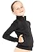 STRETCH IS COMFORT Girl's Warm Up Jacket Black Live Love Dance Gold and Coral Jacket Medium