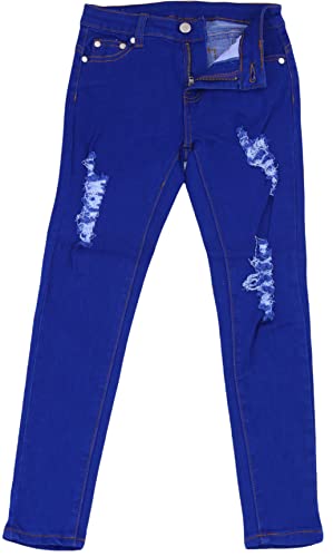 Image of ToBeInStyle Girl's Denim Easy Styling Classic Timeless Everyday Jeans Zip-Up Closure