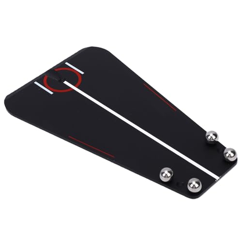 Miroir de putter de golf portable accessoire aide à l'entraînement précision putting noir - 3