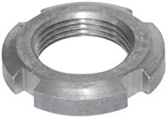 J.W. Winco KM-2 KM Bearing Lock Nut, M15 x 1.0 Thread, 25 mm OD, 5 mm Thickness, 4 mm Slot Width-2 mm Slot Depth (4)