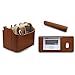 Londo Organizer per telecomando in pelle, con scomparto per tablet, colore: marrone chiaro & OTTO274 Leather Tappetino per mouse in pelle Extra Grandi (finta pelle, Marrone Chiaro)