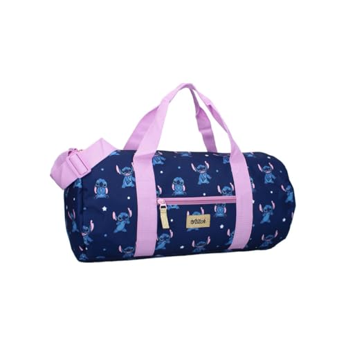 MyBagStory - Bolsa de viaje para niña (Stitch para niño, escuela, guardería, primaria, talla 45 cm, correa ajustable, idea de regalo, color azul, Equipaje para niños MyBagStory - Bolsa de viaje para niña (Stitch para niño, escuela, guardería, primaria, talla 45 cm, correa ajustable, idea de regalo, color azul, Equipaje para niños