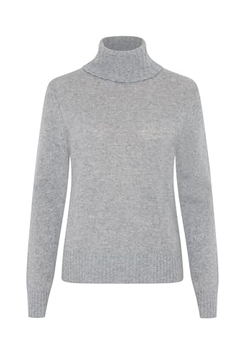 Image of Style & Republic Women's 100% Cashmere Turtleneck Sweater, Regular Fit, Premium Knit Jumper for Autumn, Winter and Spring