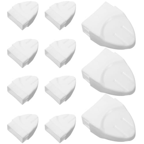 HOMOCONO Tapas de Plástico Blanco Protección Decorativa 10 para Postes de Barandilla y Cercas de Jardín para Postes de Valla y Parterres