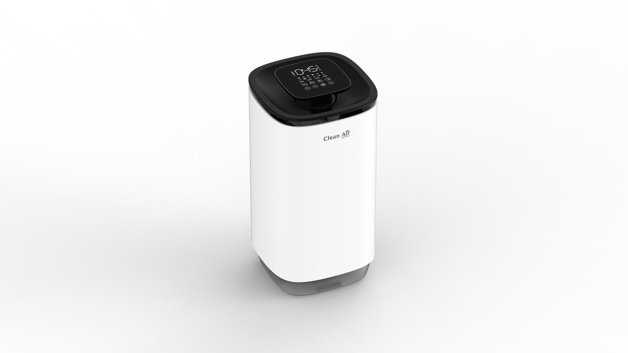 Clean Air Optima® CA-808 Smart – CA- 806 – Humidificador – evaporación fría sin cal – Control de aplicación – Filtro HEPA H13 – UV-C e ionizador – Depósito de 8 L (apto para habitaciones hasta: 80 m²