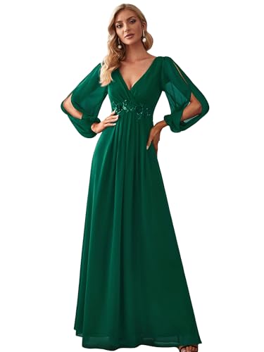 Ever-Pretty Damen Stilvolle Chiffon V-Ausschnitt Applique Plus Size...