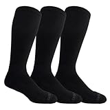 Dr. Scholl's Men's Work Compression Over the Calf Sock, Black, 6.5-12 US