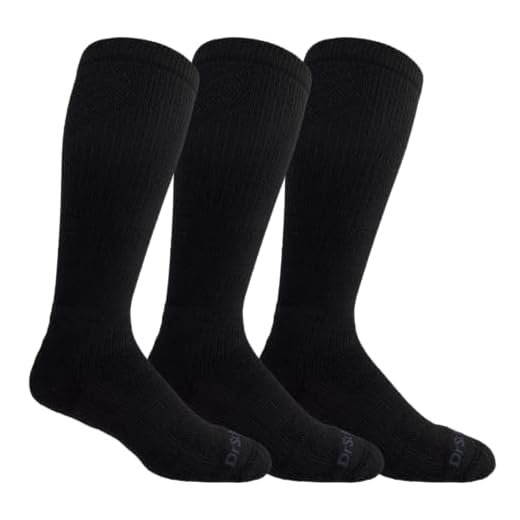 Dr. Scholl's Men's Work Compression Over the Calf Sock, Black, 6.5-12 US