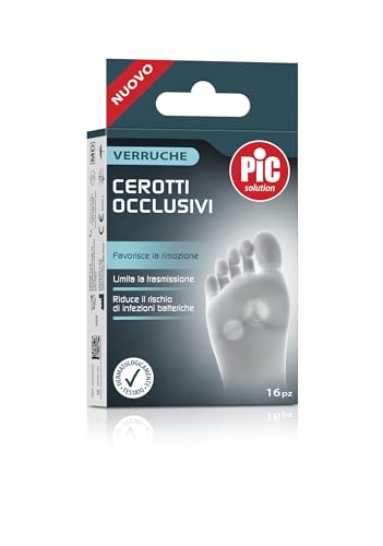 Pic Solution Cerotti Occlusivi Per Il Trattamento Delle Verruche Confezione Mix 12 Pezzi Da 12 Mm E 4 Pezzi Da 19 Mm
