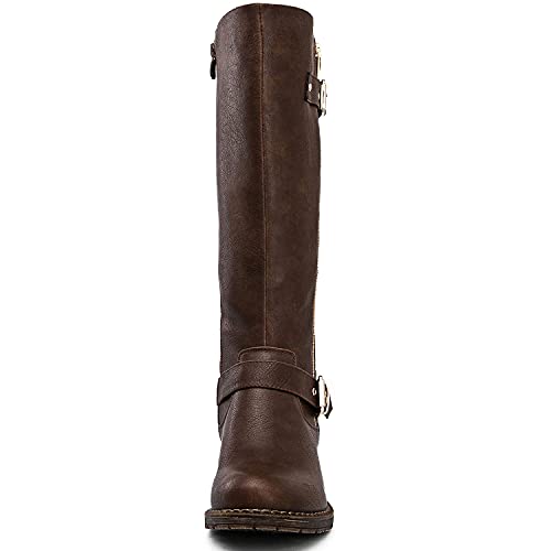 GLOBALWIN Women's Quilted Knee-High Fashion Dressy Riding Boots4
