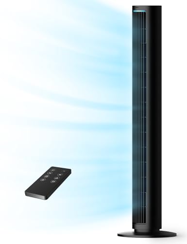 PHILODECO Tower Fan For Bedroom, 40 Inch Bladeless Fan, 80 ° Oscillating Fan, Silent Floor Fan With...