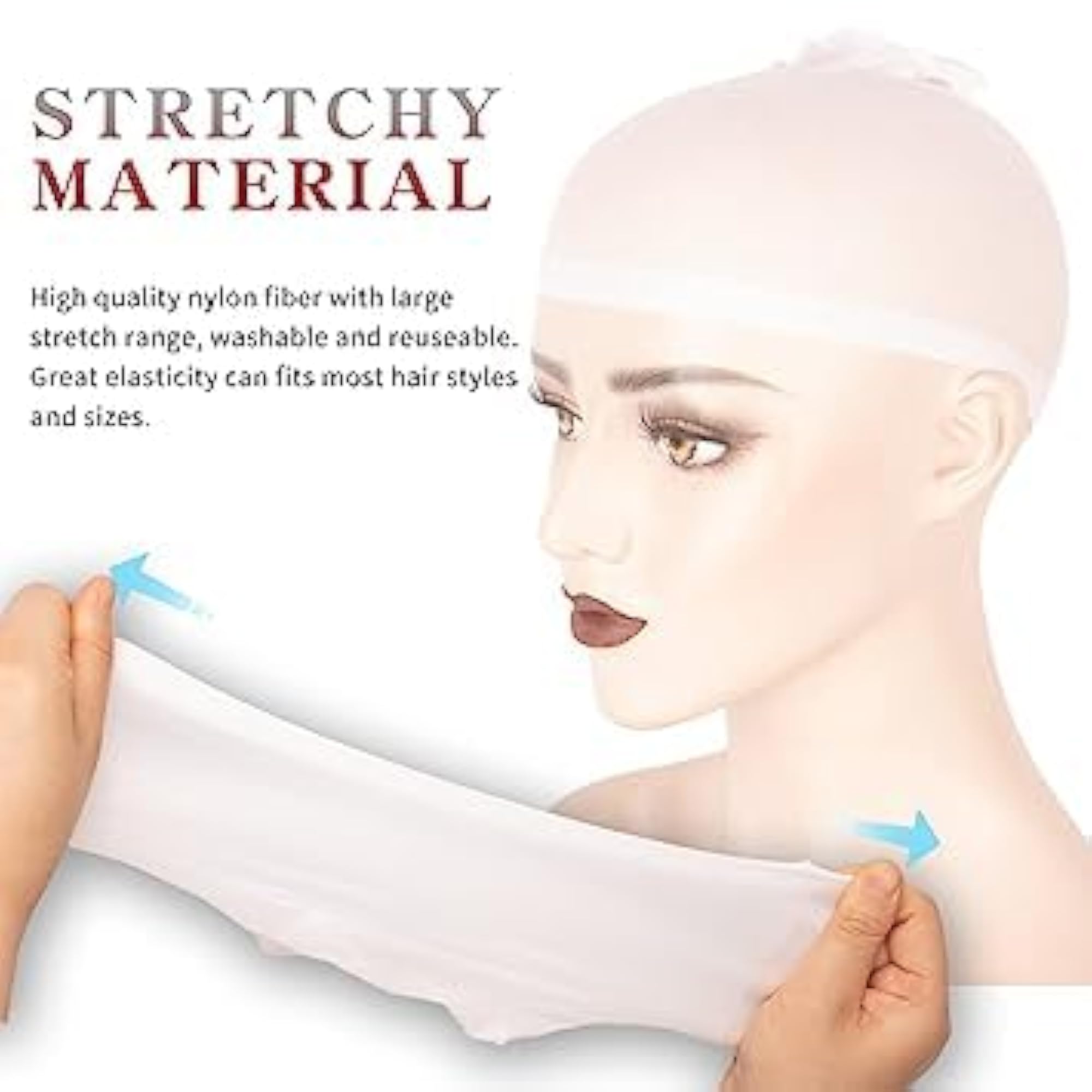 Stretchy Nylon Wig Caps for Women and Men
