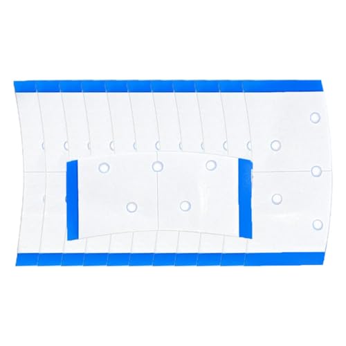 Cinta adhesiva de doble cara para pelucas con 36 mini tiras curvas de fijación azul