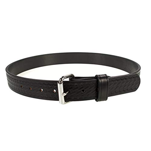 The Old Timer - Heavy Duty 14 oz. Leather, Basketweave Embossed, Concealed Carry CCW Gun Belt, Handmade in the USA2