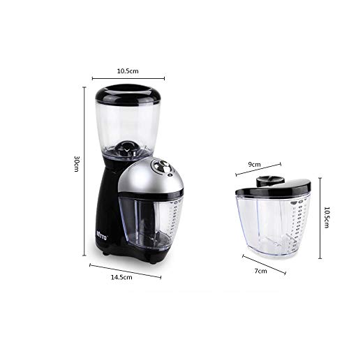 Kaffeemaschine - Mühle Elektrisch, Gewürzmühle mit Auswahl für Tassengröße und Grobheit, Edelstahlklingen, abnehmbar – Bild 3