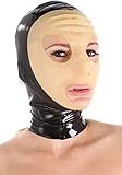 Latexmaske SM Gummimaske Sexmaske Transparent Sexy Bondage Kopfmaske Für Cosplay Fetisch Maske Kostüm Erotische Einschränkung Sklave Bondage Sexspielzeug,L,Clear