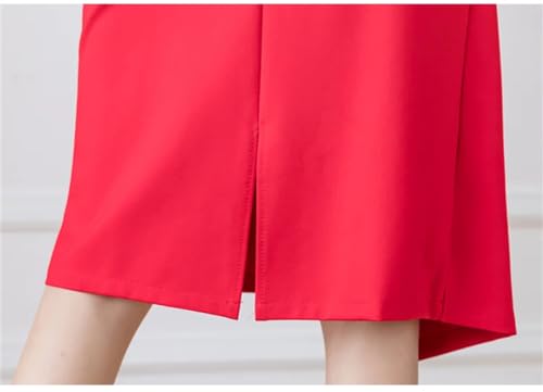 Women's Elegant Lace-Up A-Line Skirts High Waist Office Lady Wrap Midi Skirt All-Match Female Clothing4