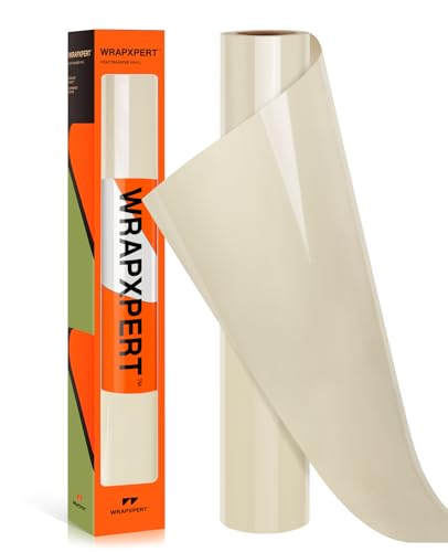 WRAPXPERT Cream HTV Vinyl Rolls Beige Heat Transfer Vinyl 12''x5ft...